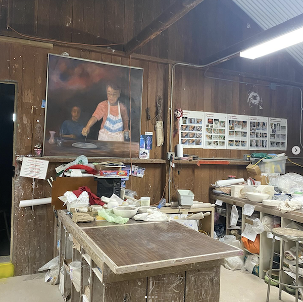 Interior of the Lānaʻi Art Center's ceramics studio