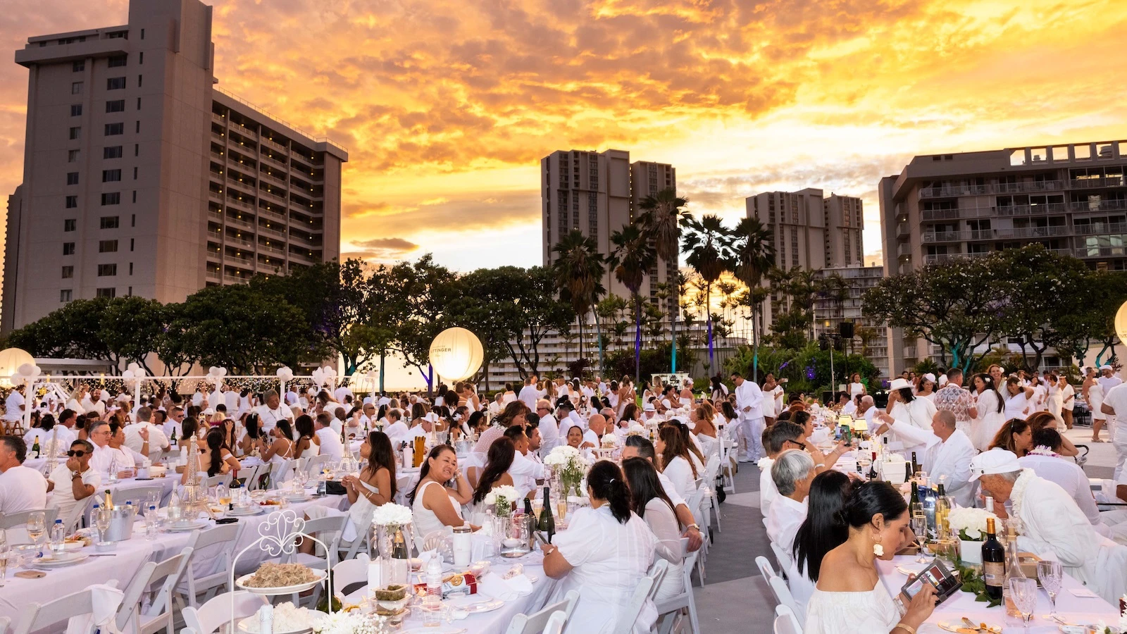 guests at Diner en Blanc