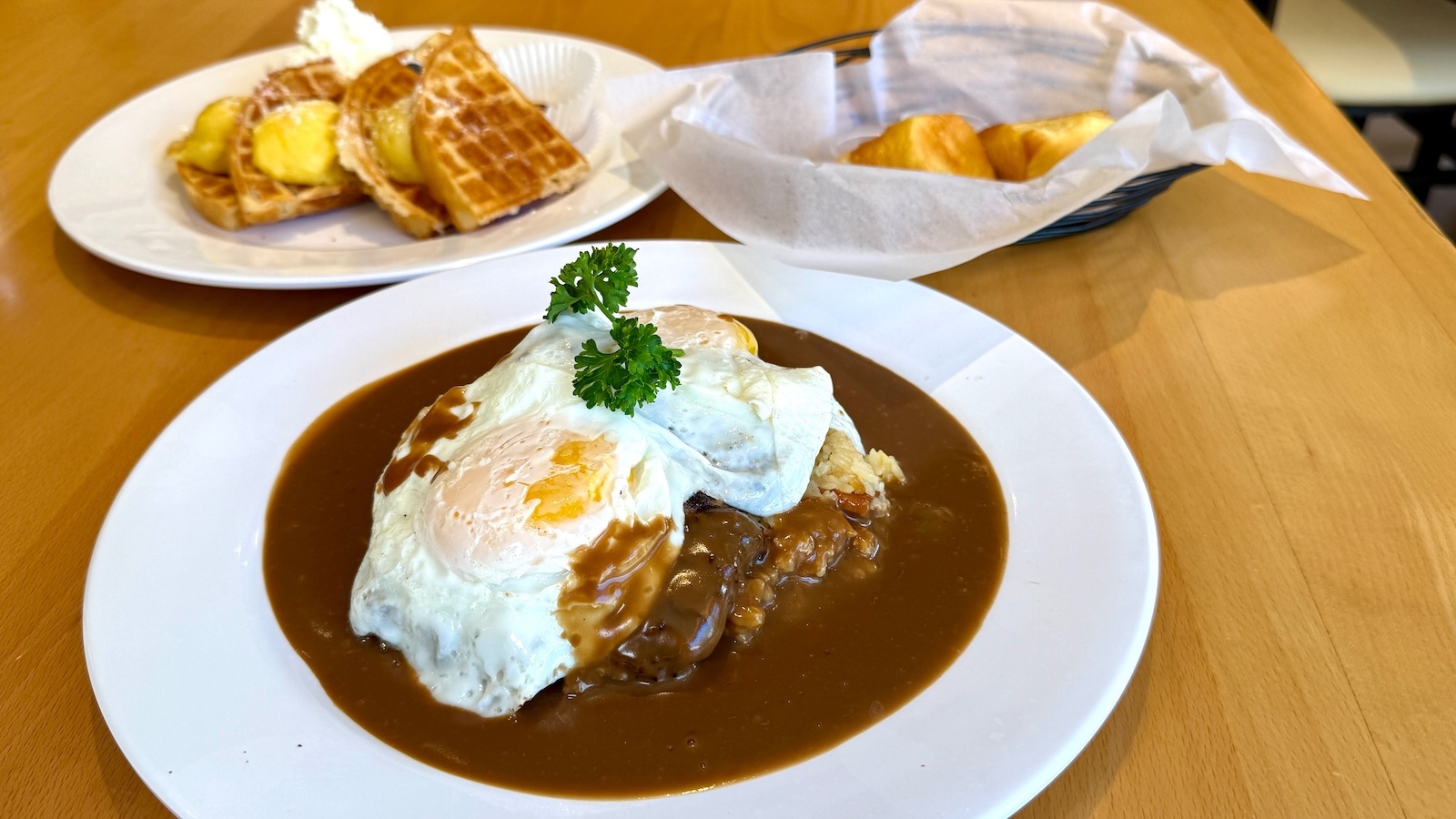Loco moco with fried rice