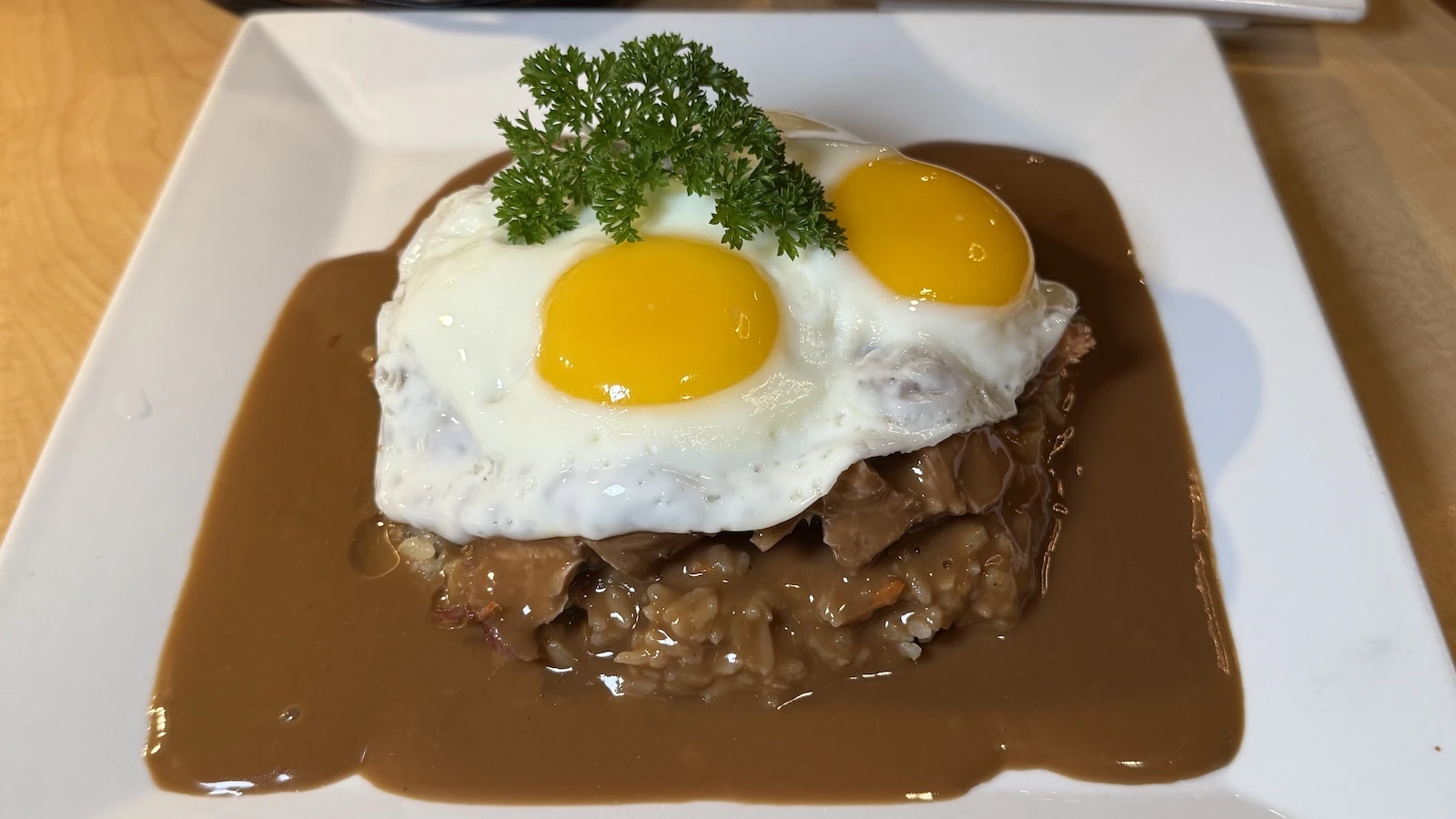 roast pork loco moco