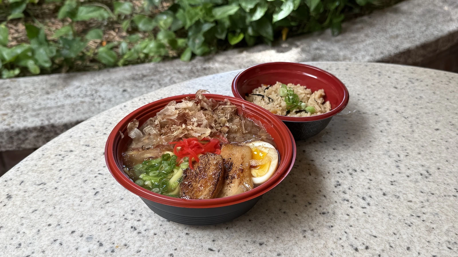 soba and seasoned rice