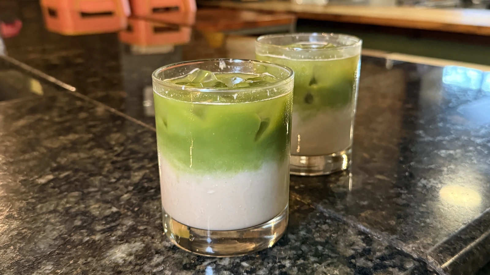 banana matcha latte