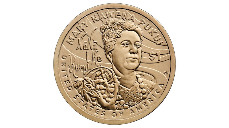 The U.S. Mint’s 2025 Native American $1 Coin featuring Mary Kawena Pukui.