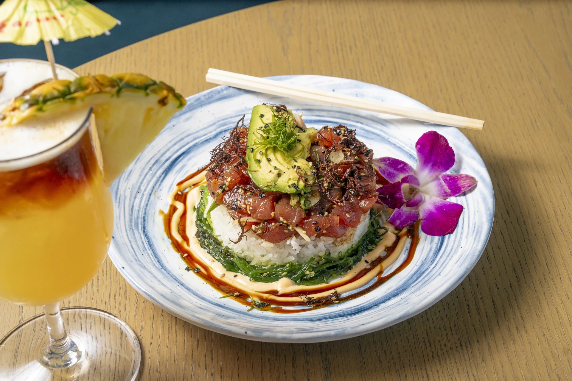The poke bowl is Hizliok's favorite item on the menu.