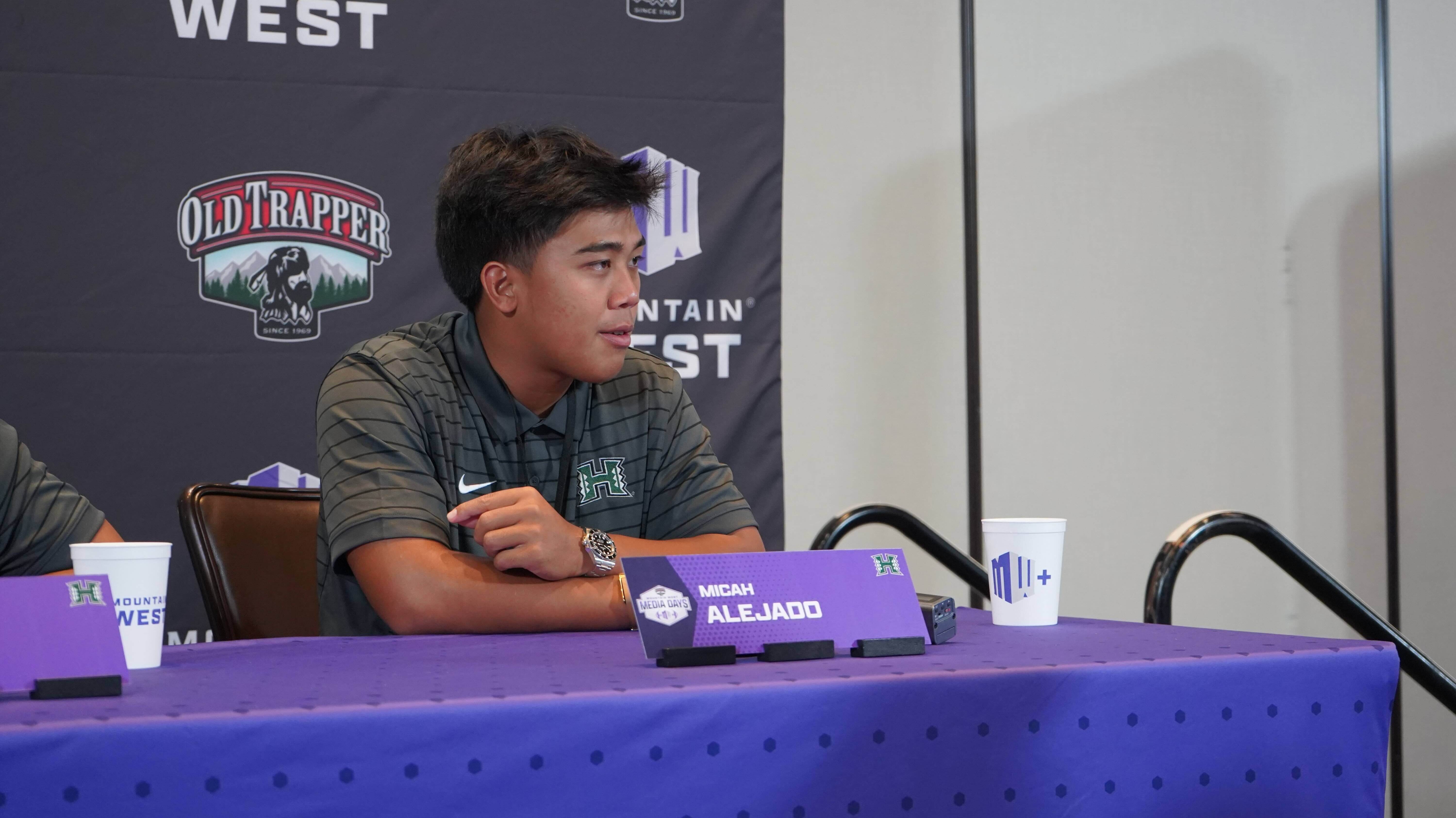 Hawai‘i quarterback Micah Alejado embraces star status at Mountain West media days