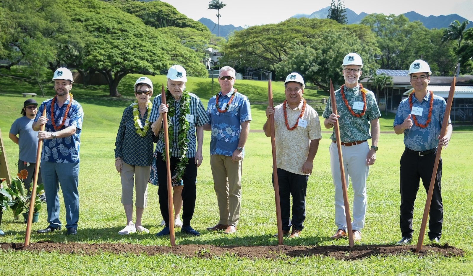 A milestone moment for Mid-Pacific athletics: President Paul Turnbull and members of the Board of Trustees break ground on the school’s new track and field in 2025.