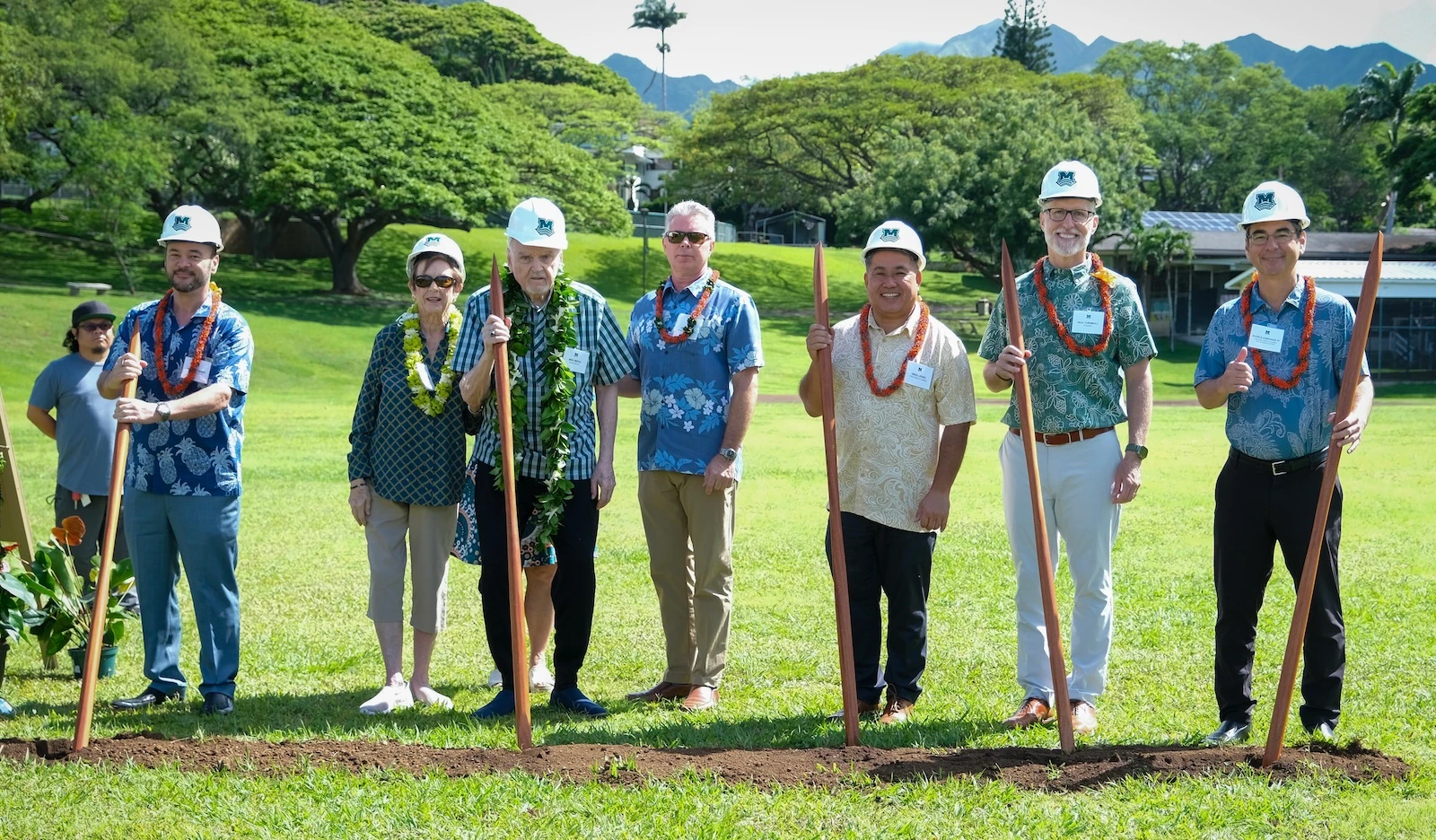 A milestone moment for Mid-Pacific athletics: President Paul Turnbull and members of the Board of Trustees break ground on the school’s new track and field in 2025.
