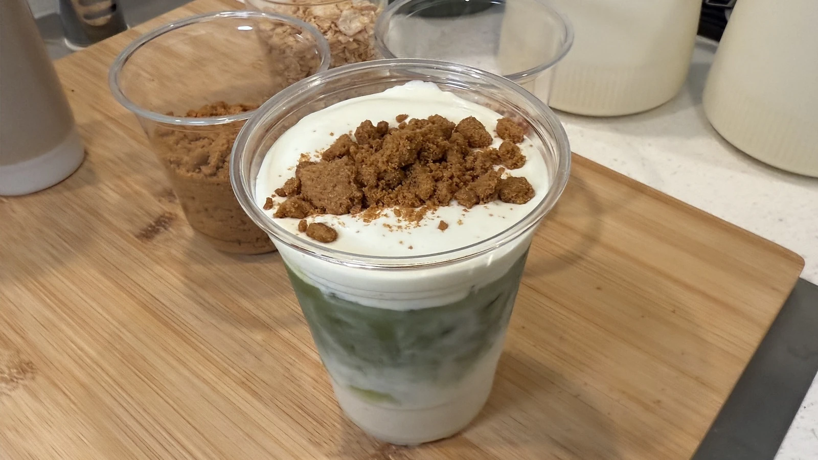 Cookie Butter matcha latte
