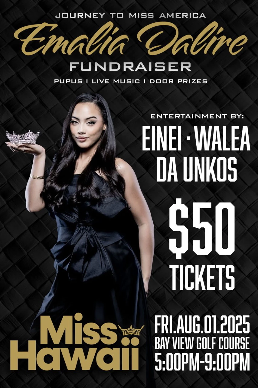 Purchase tickets by emailing Blaine Dutro, executive director of the Miss Hawai‘i Organization, at blaine.misshawaii@gmail.com.