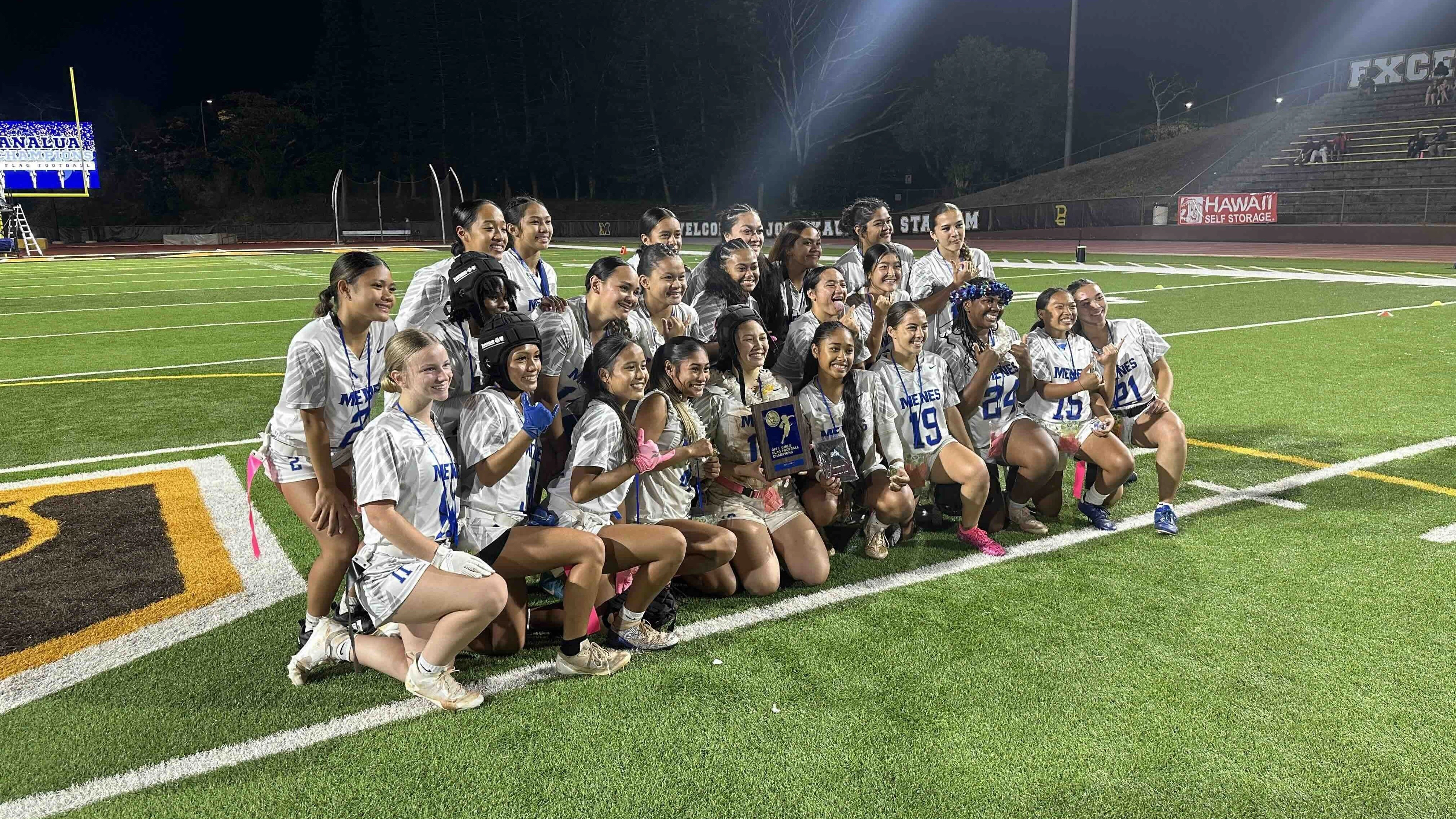 Moanalua girls flag football