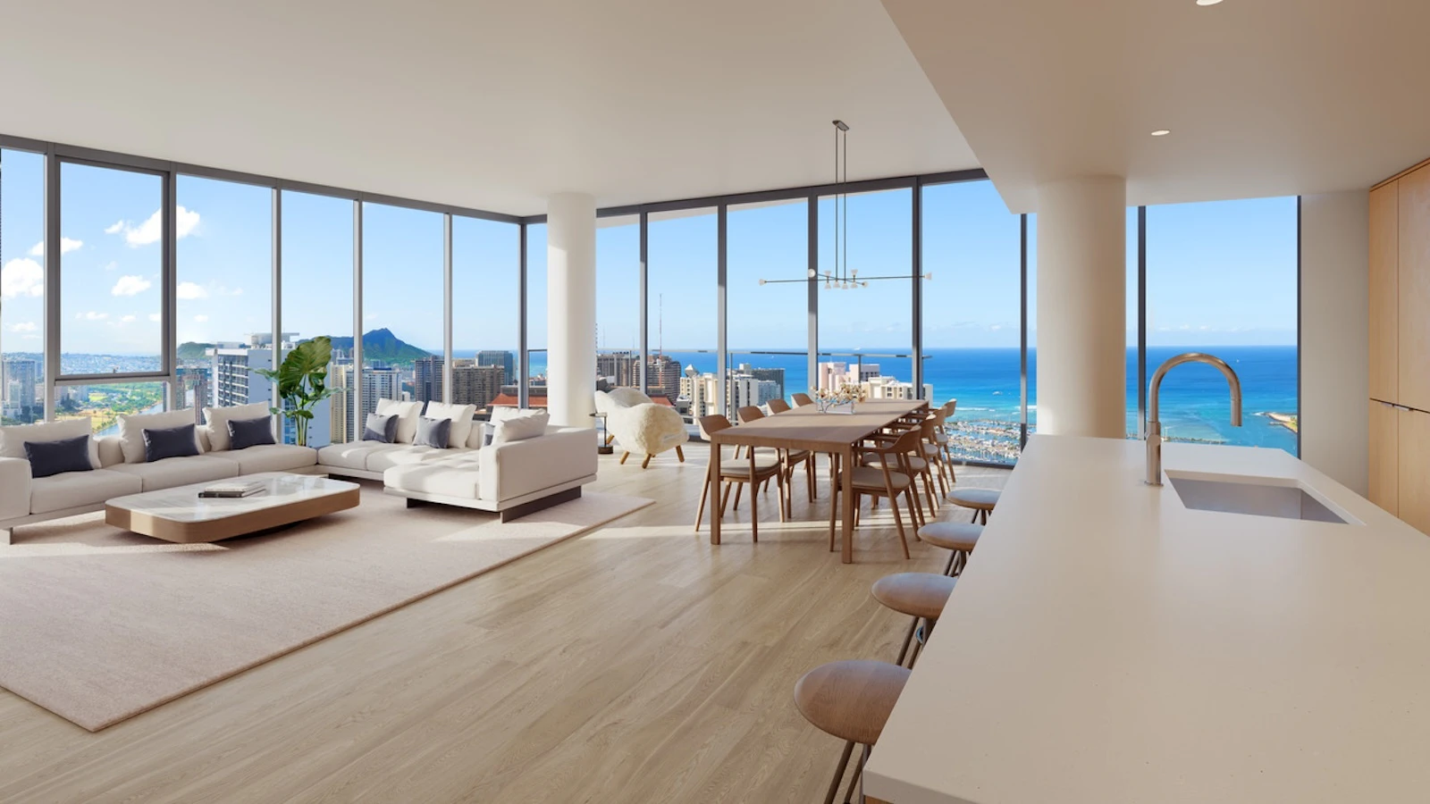 A rendering of the interior of Muse Honolulu
