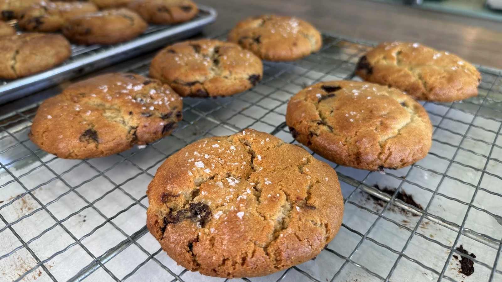 chocolate chip cookies with sea salt