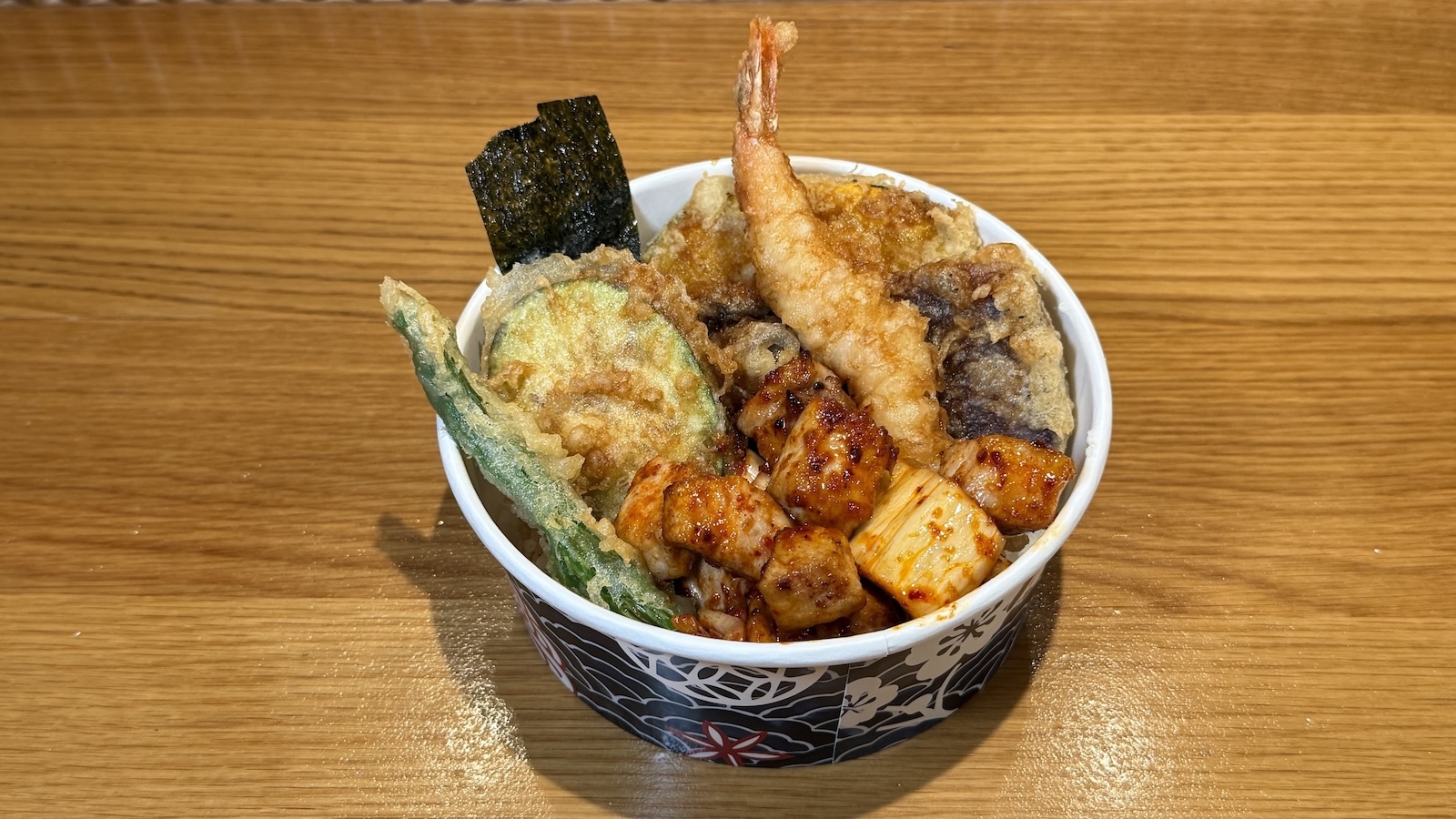 kimchi and tempura bowl