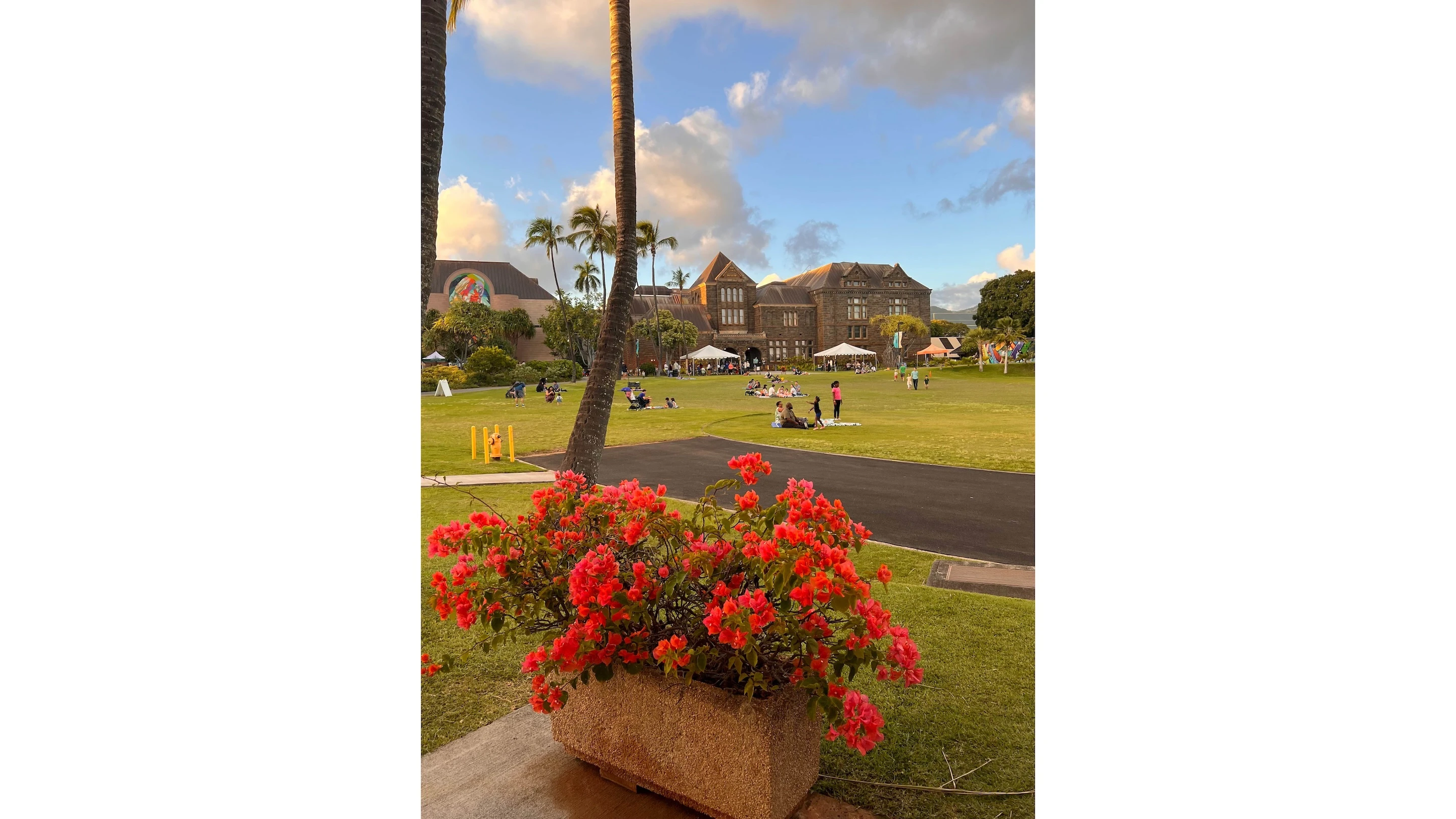 Bishop Museum is hosting the music festival on its Great Lawn, a common location for community events.