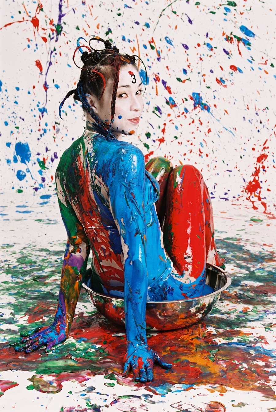 This performance, called "Paint by Number" involved painting with audience participation.