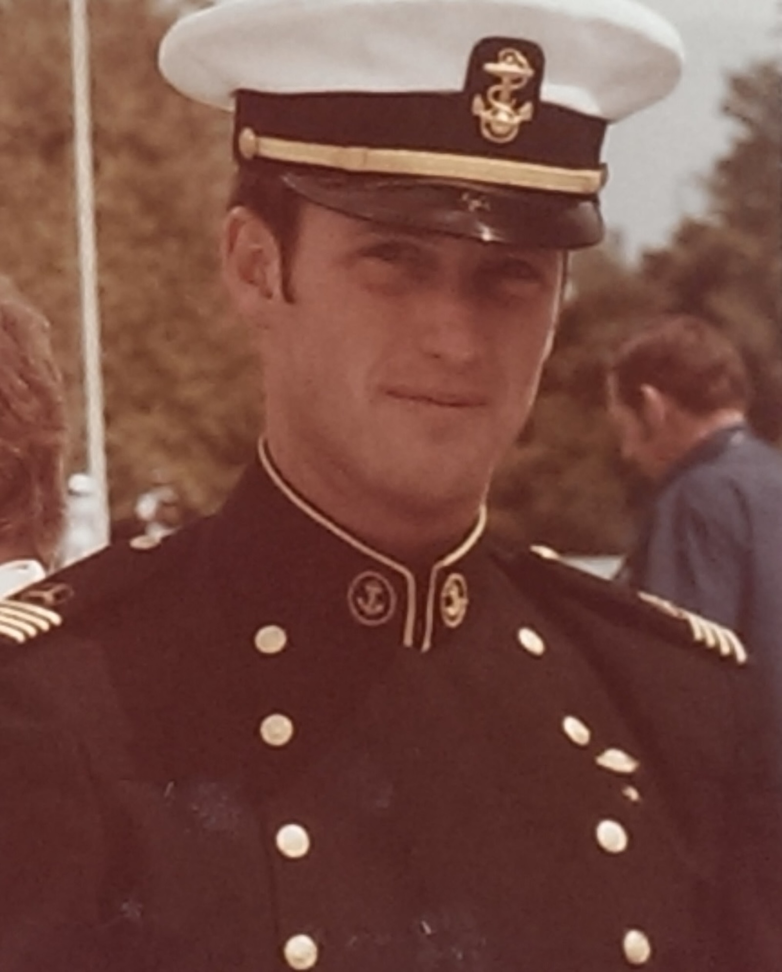 Graduation day for Logan, 1978, U.S. Merchant Marine Academy, Kings Point, New York.