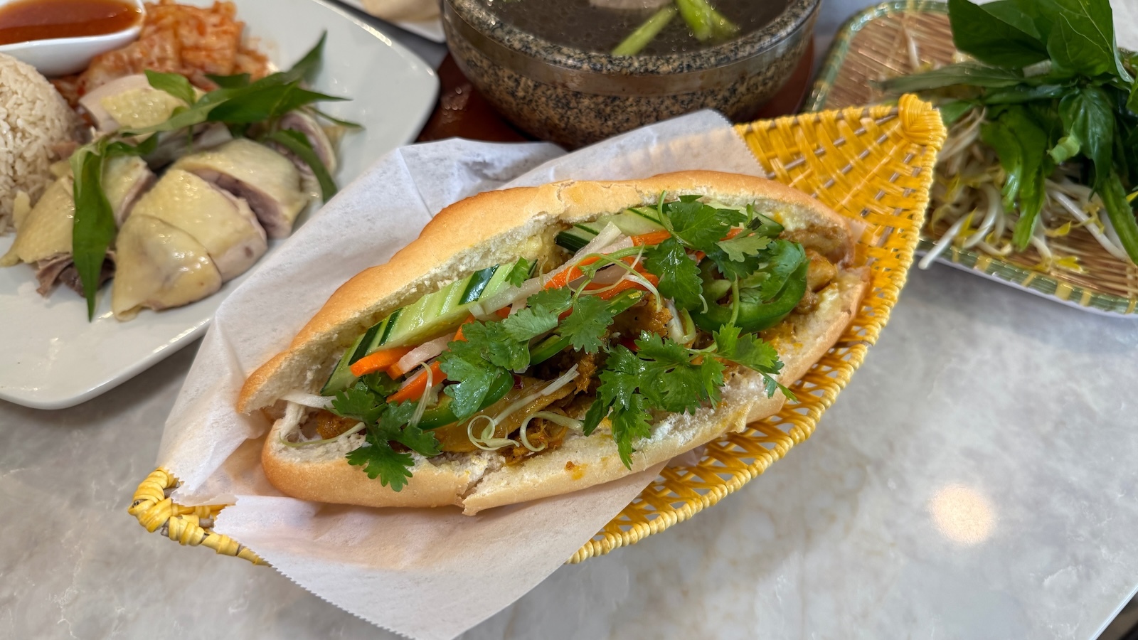 lemongrass chicken banh mi