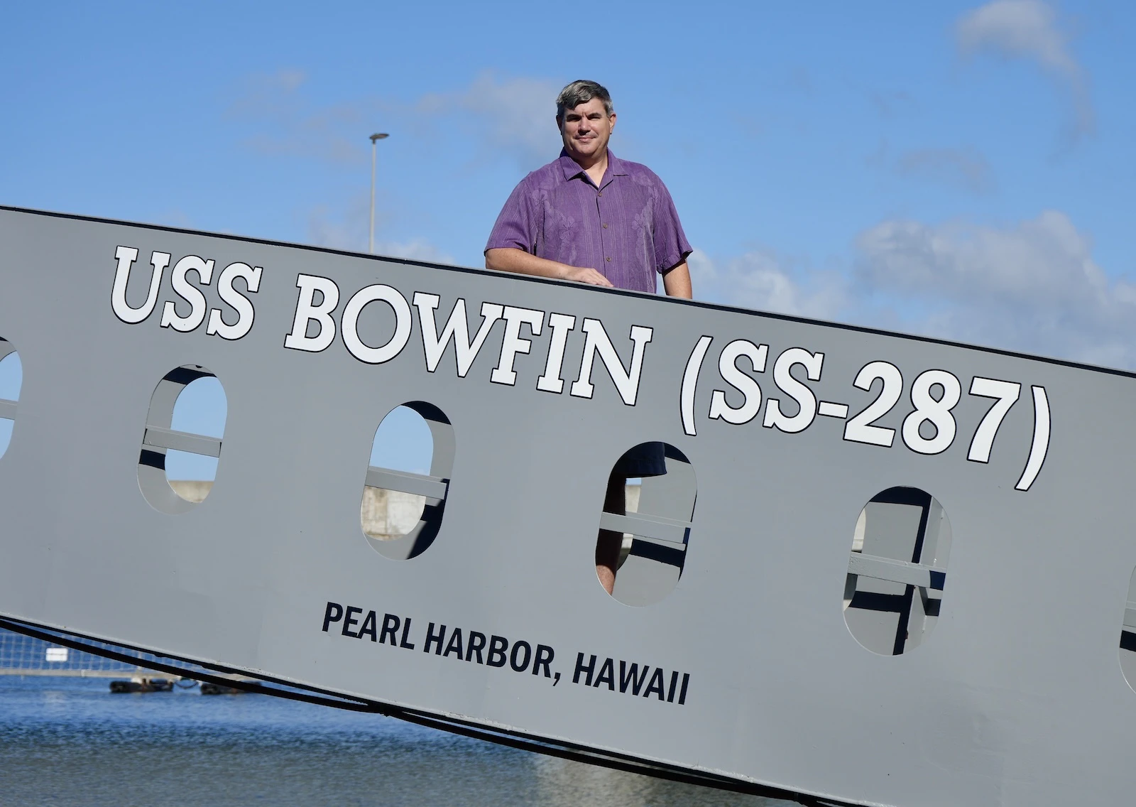 Incoming Pacific Fleet Submarine Museum Executive Director Andrew Homer Ring