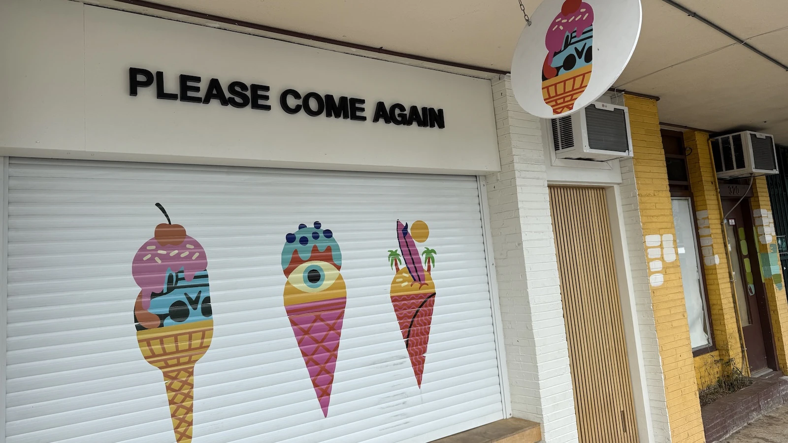 Please Come Again storefront