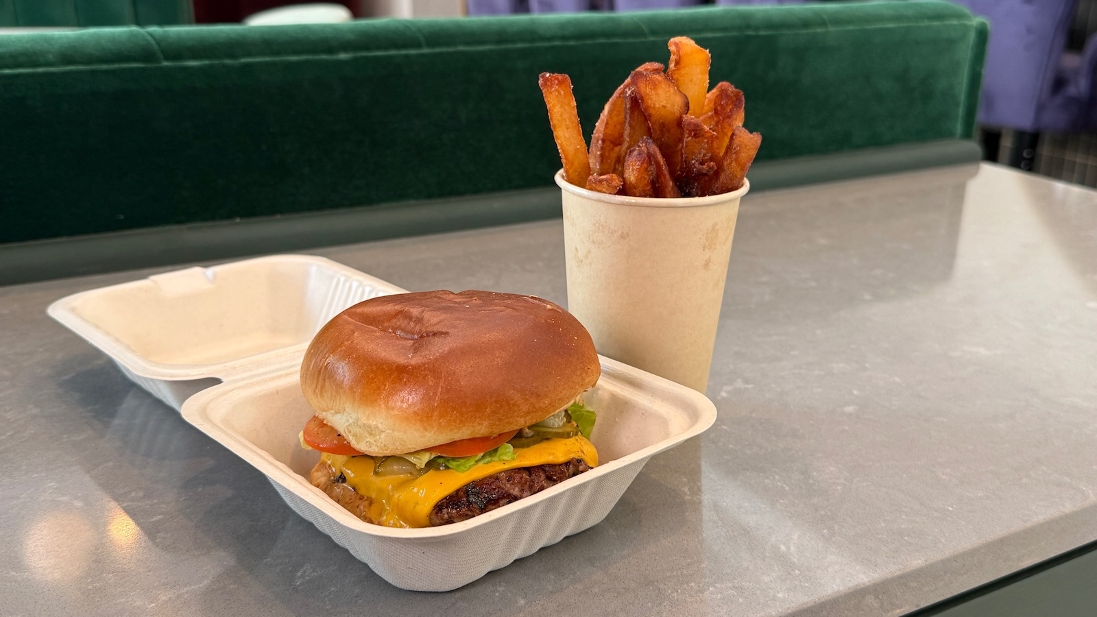 burger and fries