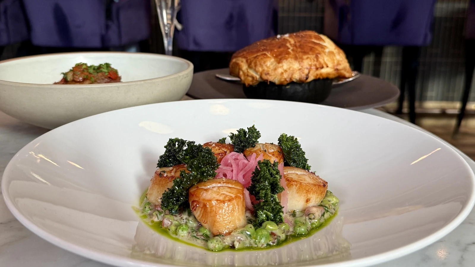 scallops and chicken pot pie