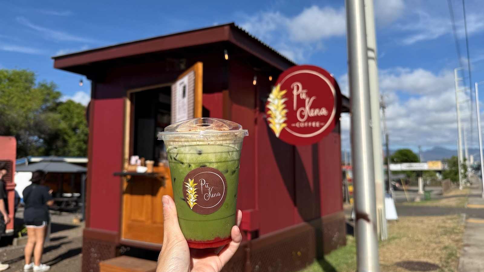 strawberry matcha latte