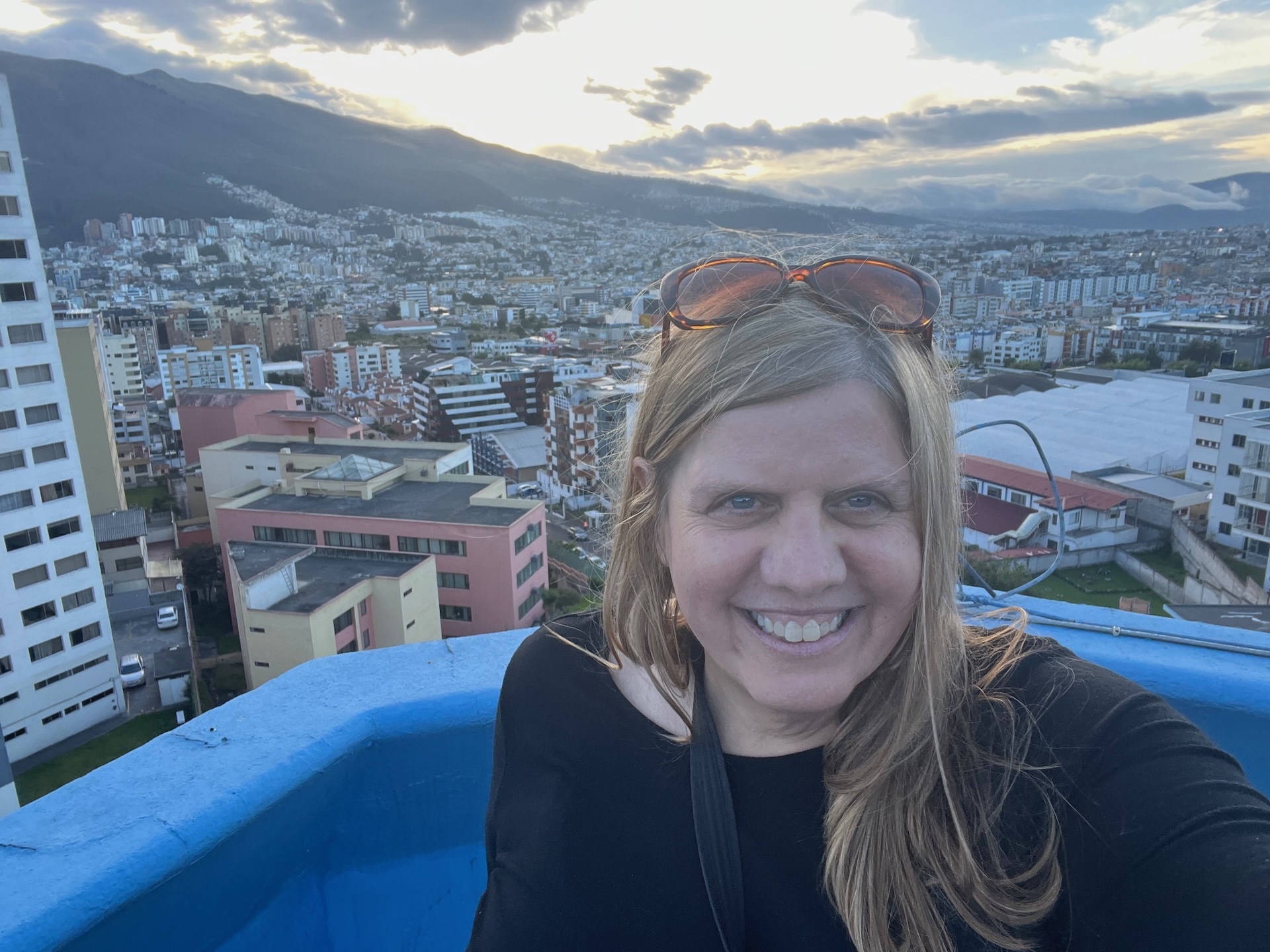 Author Nancy Arcayna pictured in Quito, Ecuador.