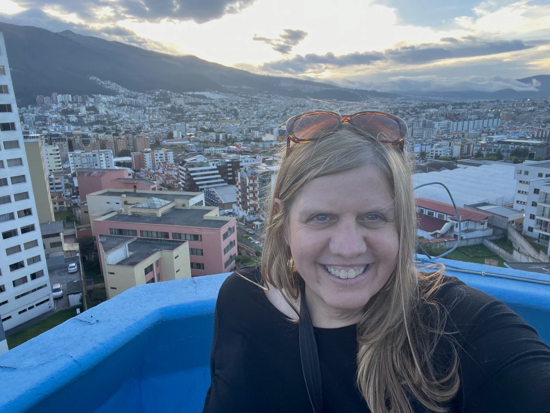Author Nancy Arcayna pictured in Quito, Ecuador.
