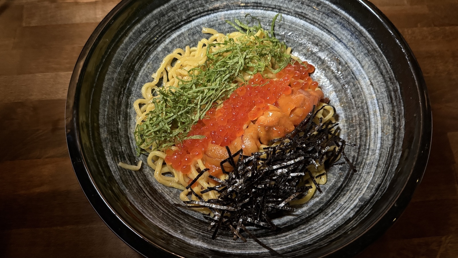 uni and salmon roe ramen