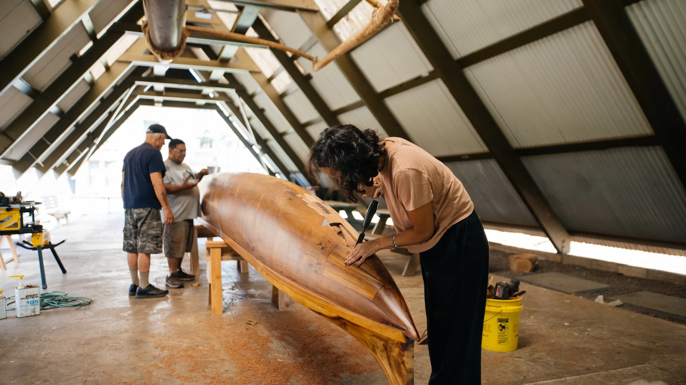 Prince Kūhiō’s racing canoe returns to water after decade on land
