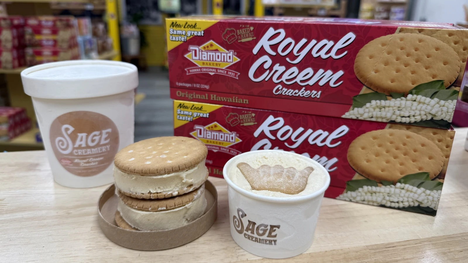 ice cream flavor and sandwiches