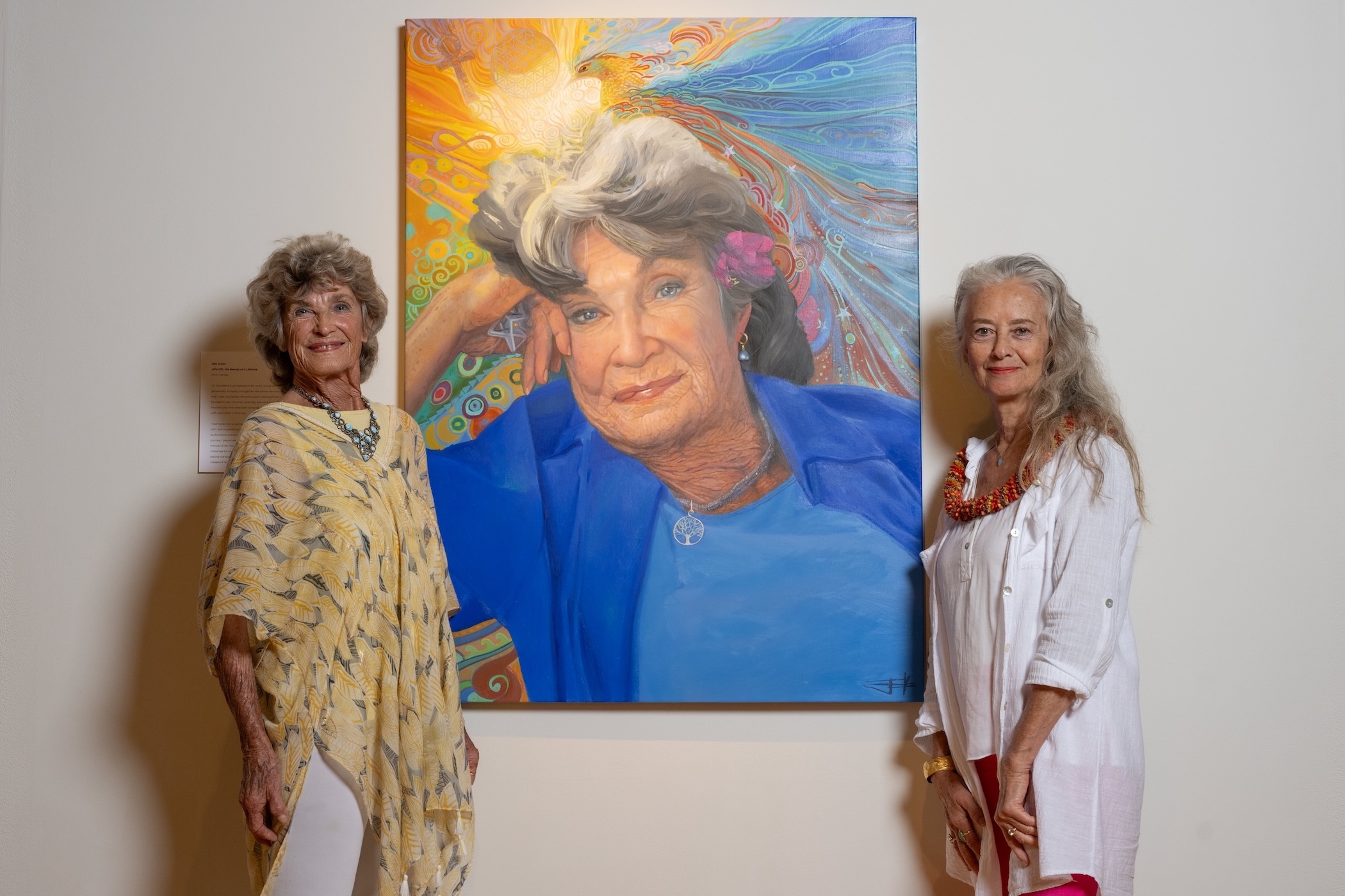 Portrait subject Lili Townsend, left, with artist Jett Green, right.