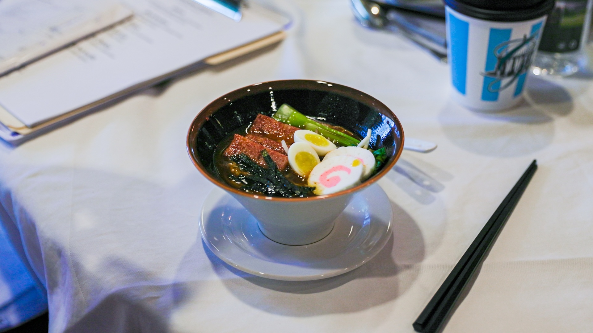 Elevated saimin was one of 11 dishes he cooked to graduate from the Greenbrier Culinary Apprenticeship in 2024.