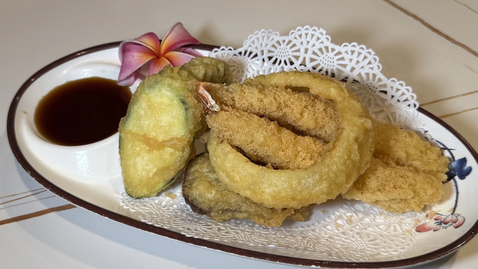 shrimp and vegetable tempura