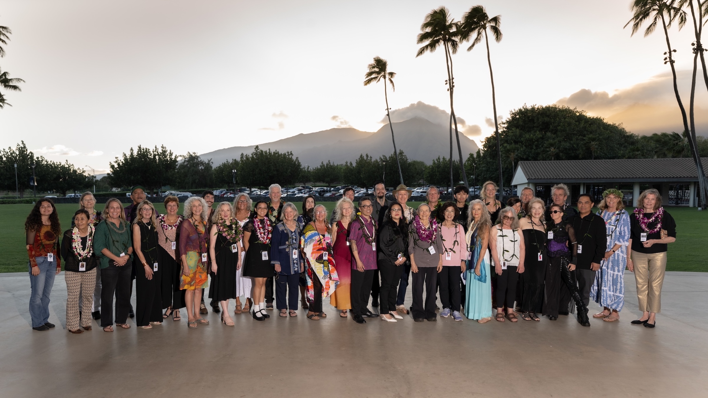 Artists who contributed artwork to the current Schaefer Portrait Challenge took this photo together.