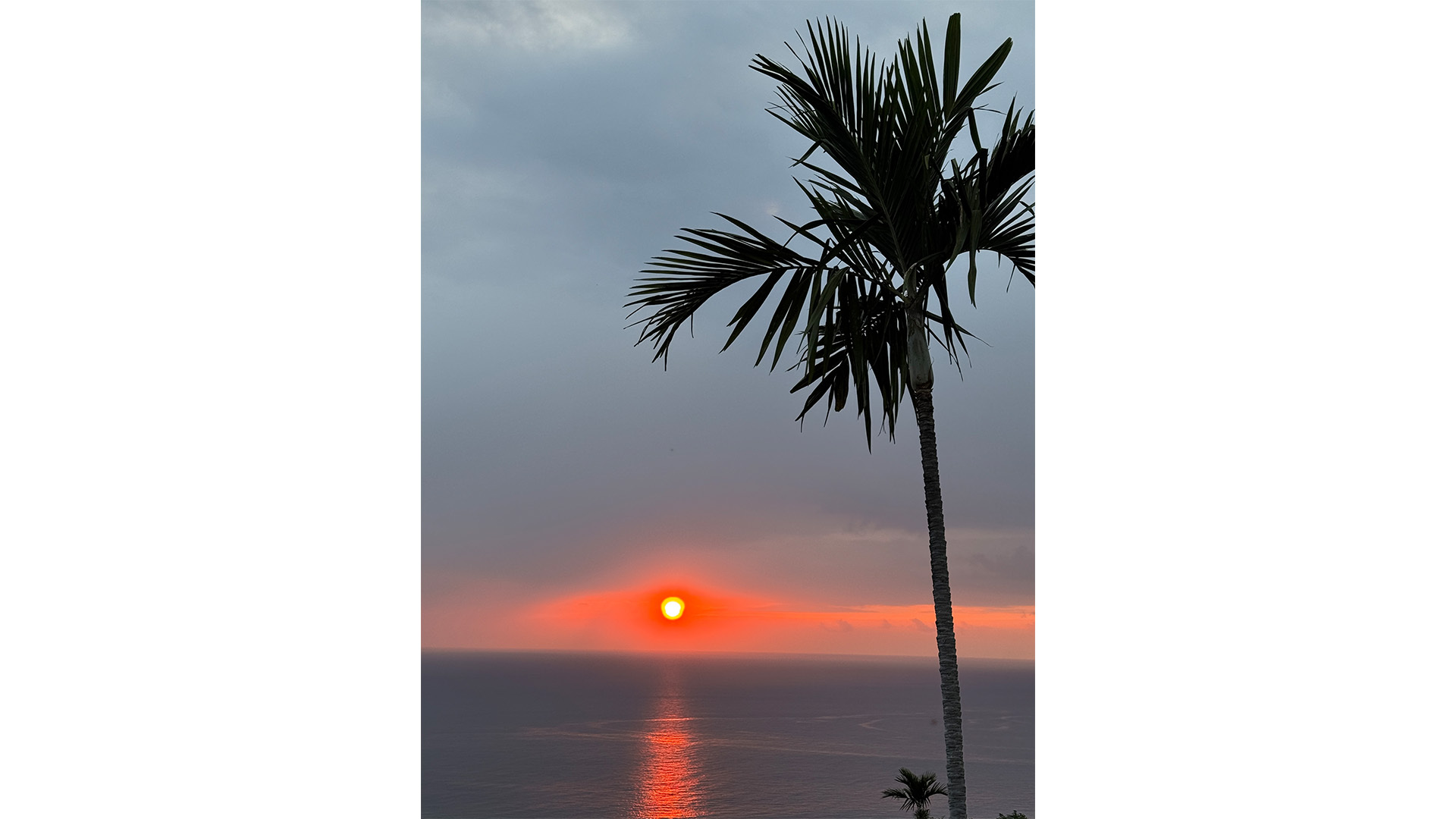 Sunset over ocean