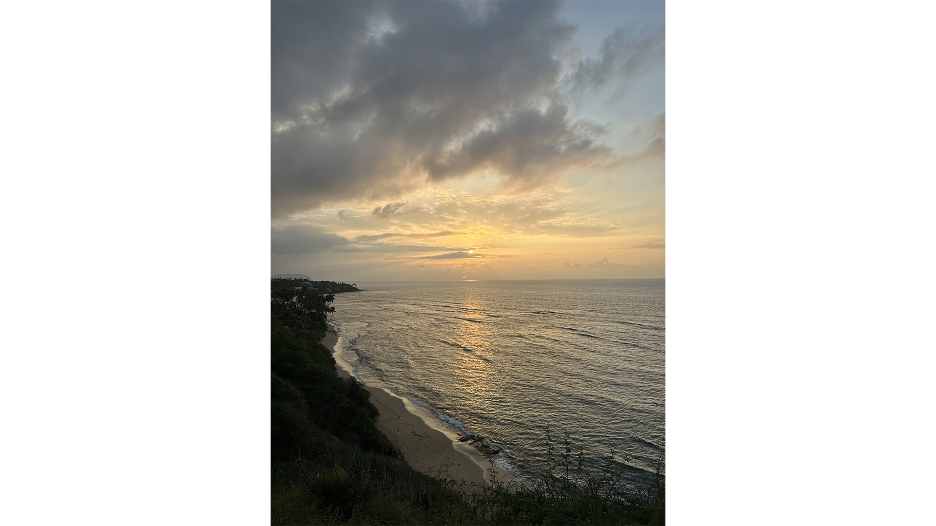 Sunrise over ocean