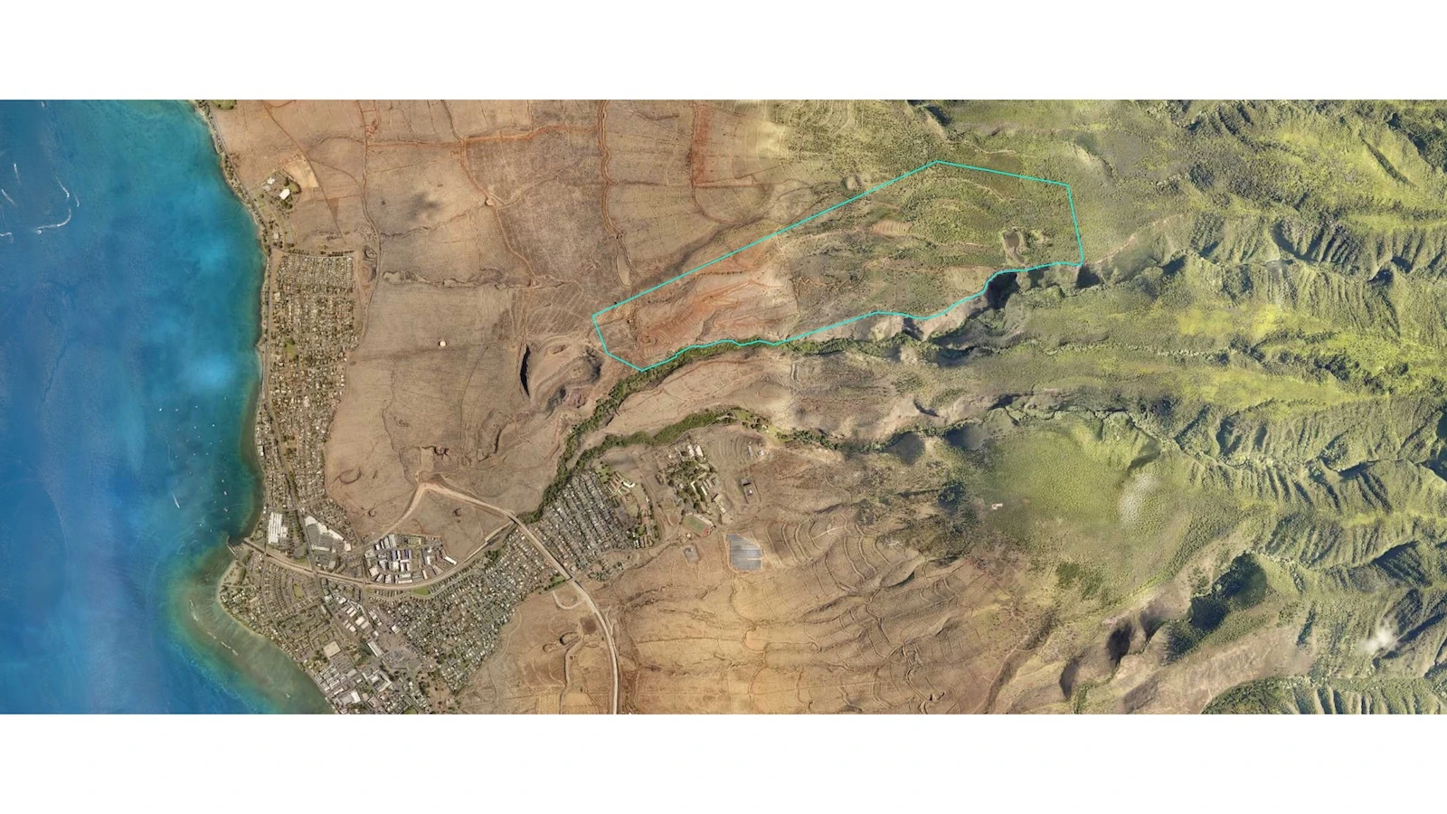 Map of West Maui, with the disputed parcel highlighted