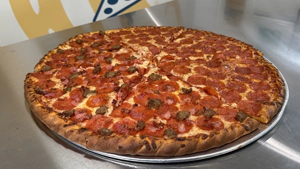 pepperoni and meat lovers pizzas