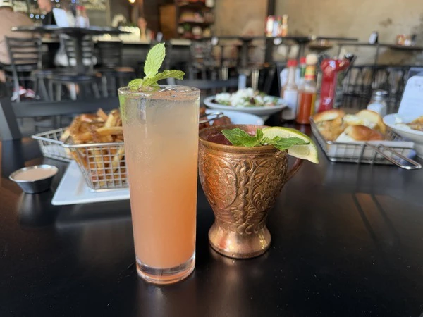 Lychee refresher and Moscow mule