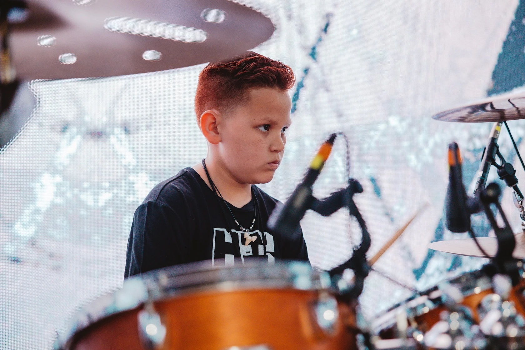 Kapena-Uriah De Lima, on drums. He joined the band when he was 10 years old.