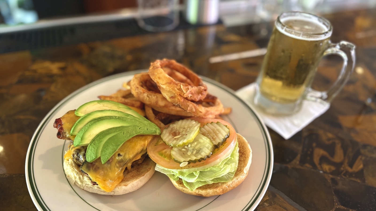 burger and beer