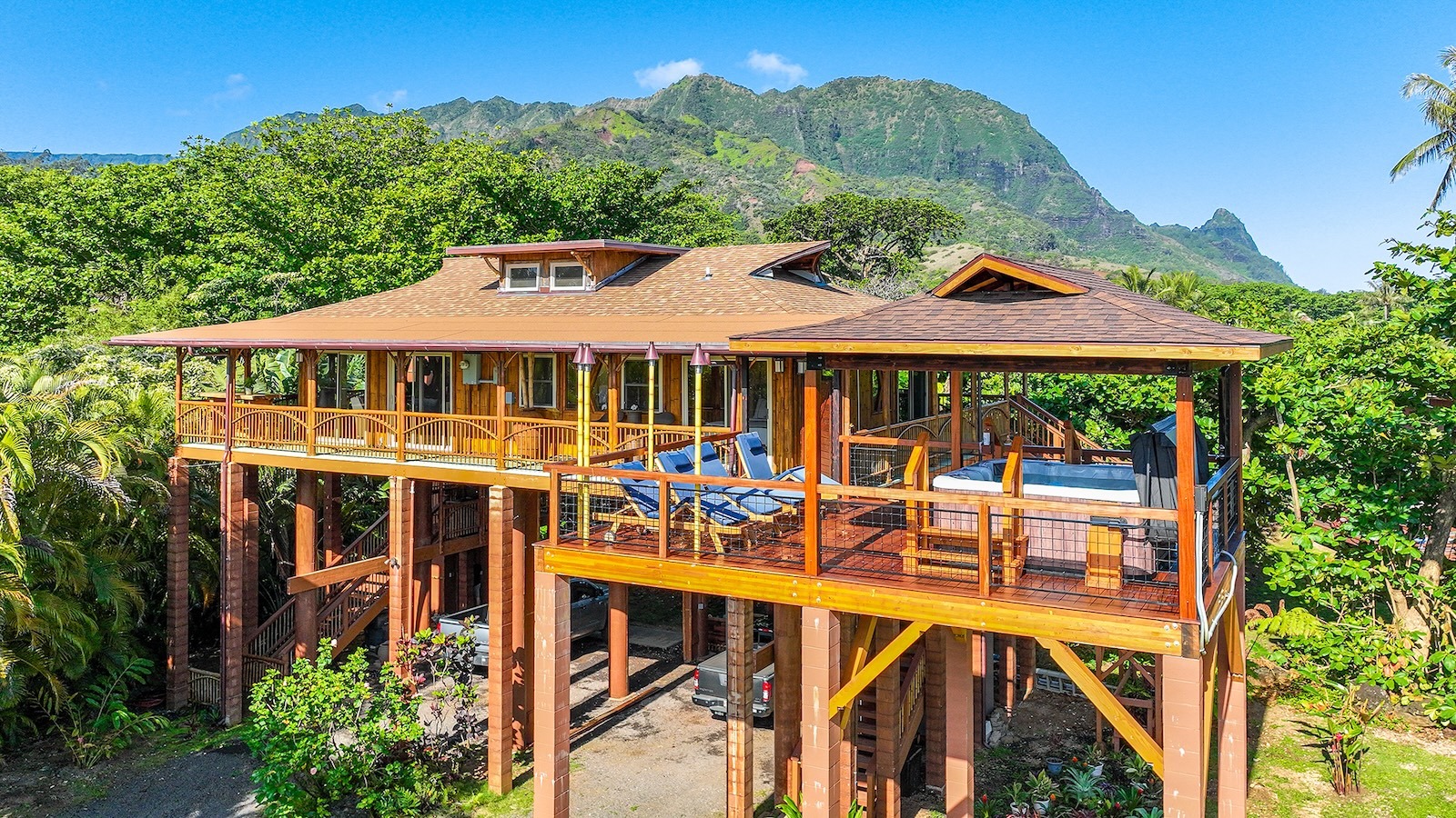 This bamboo house is in Hanalei.