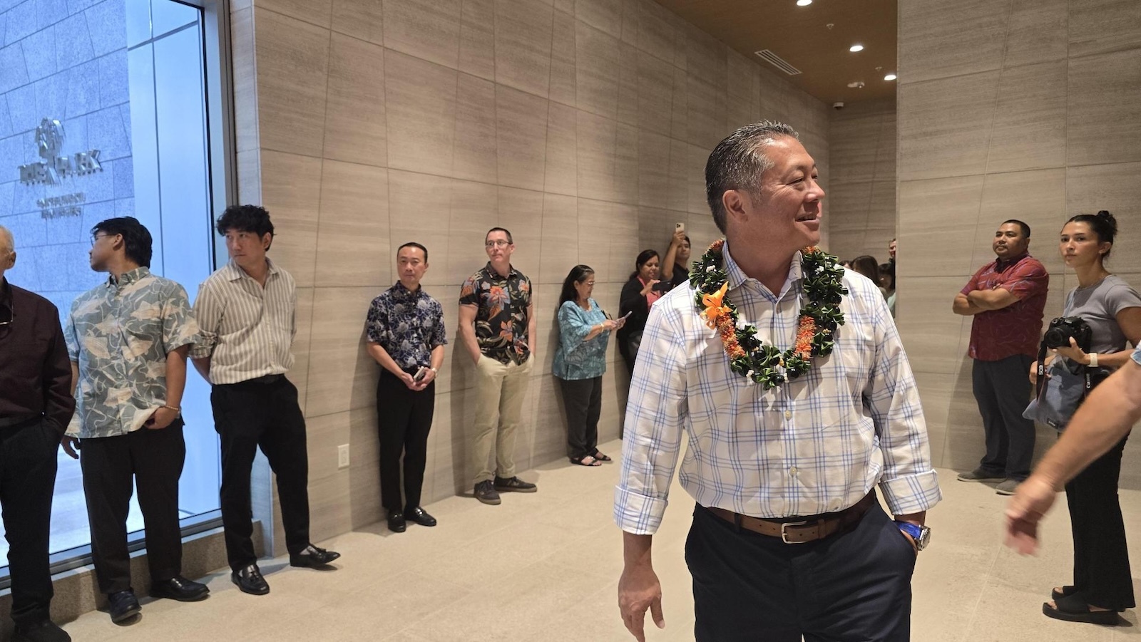 Wyeth Matsubara, chief operating officer of Ke‘eaumoku Development and a vice president at Nan, Inc., is pictured here during a blessing ceremony on Thursday.