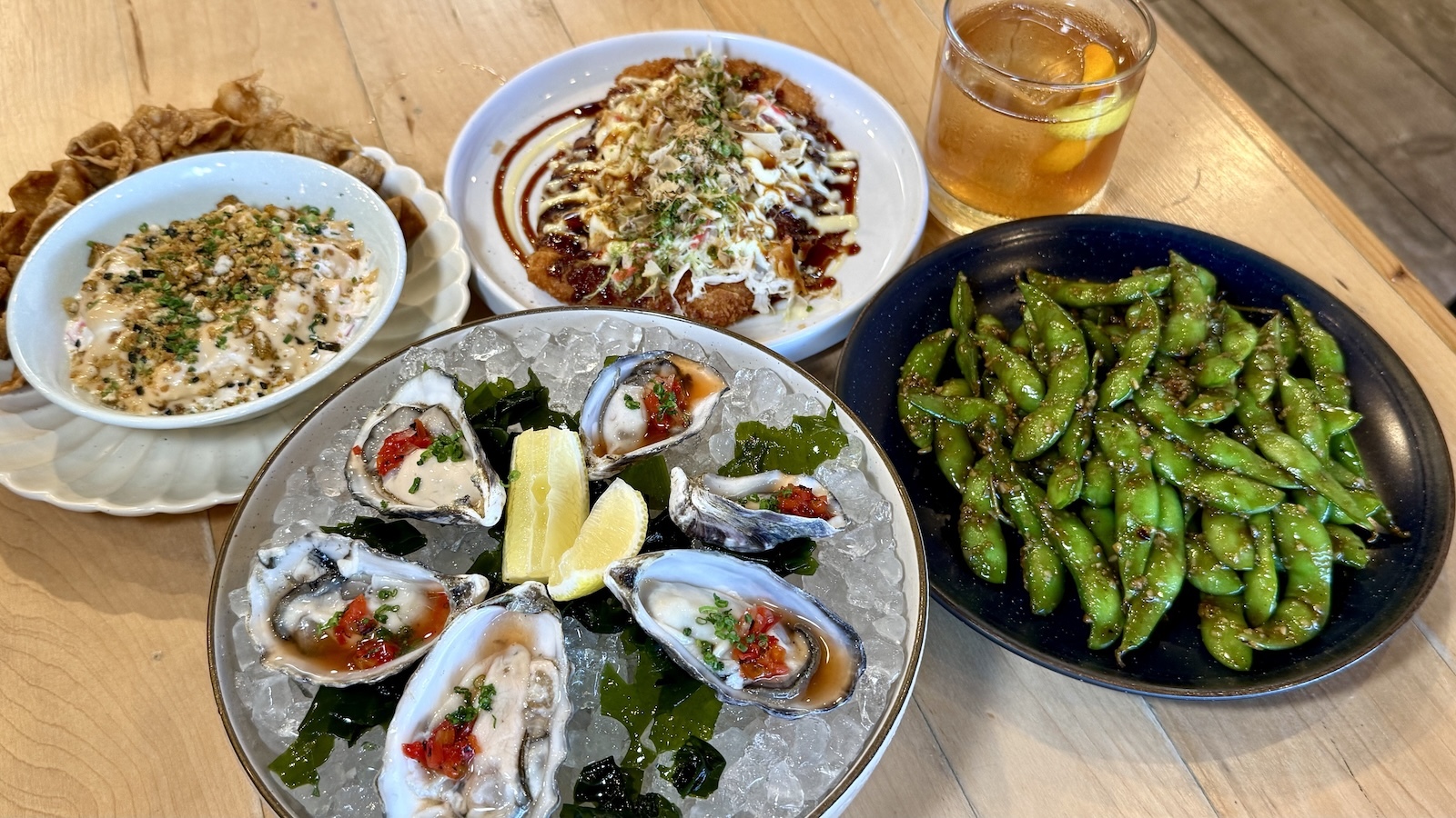 happy hour spread
