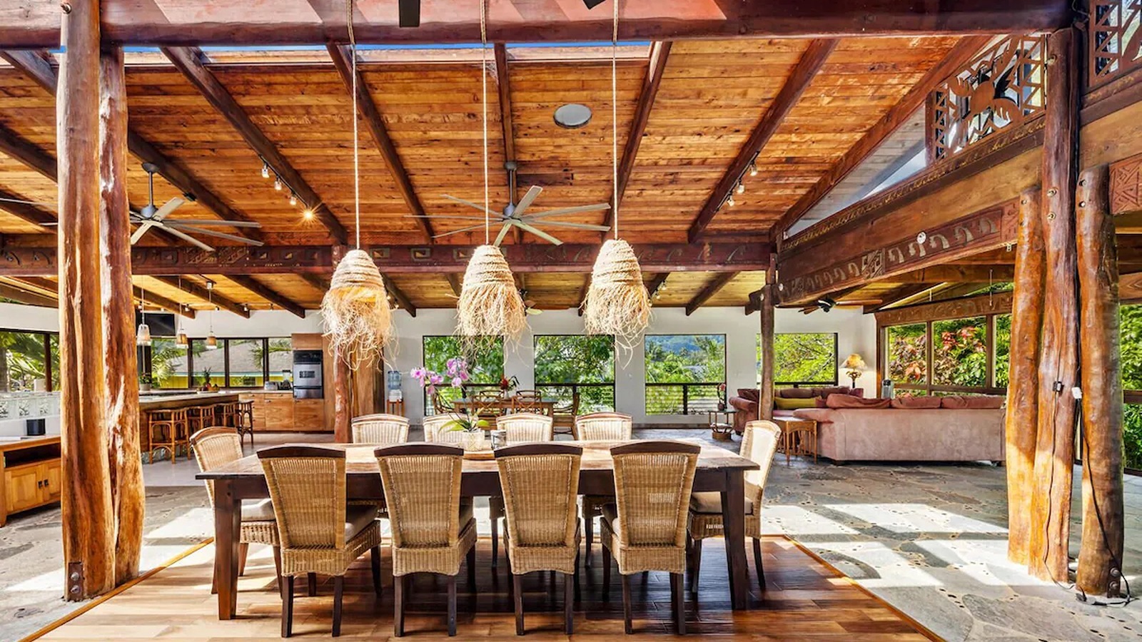 The dining area.