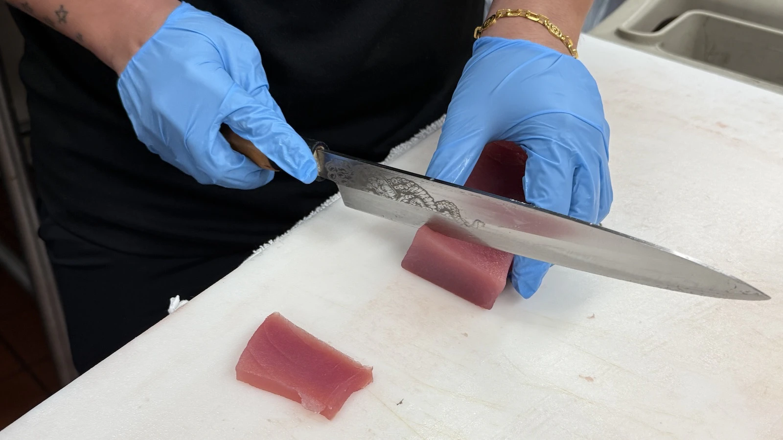 ʻahi pieces for sashimi