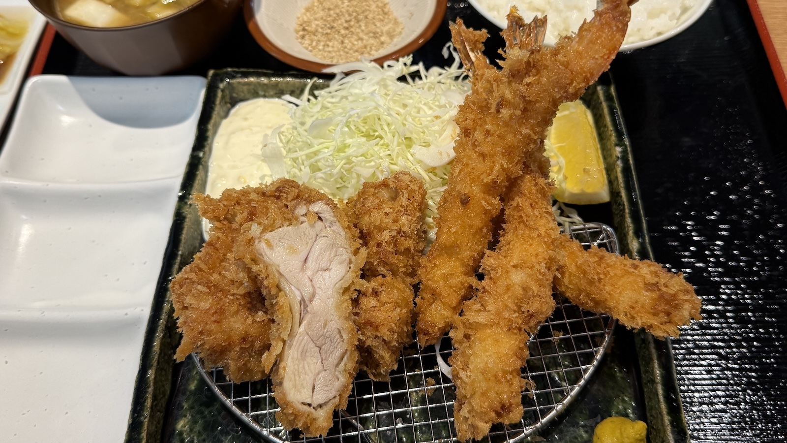 chicken katsu and shrimp katsu mix