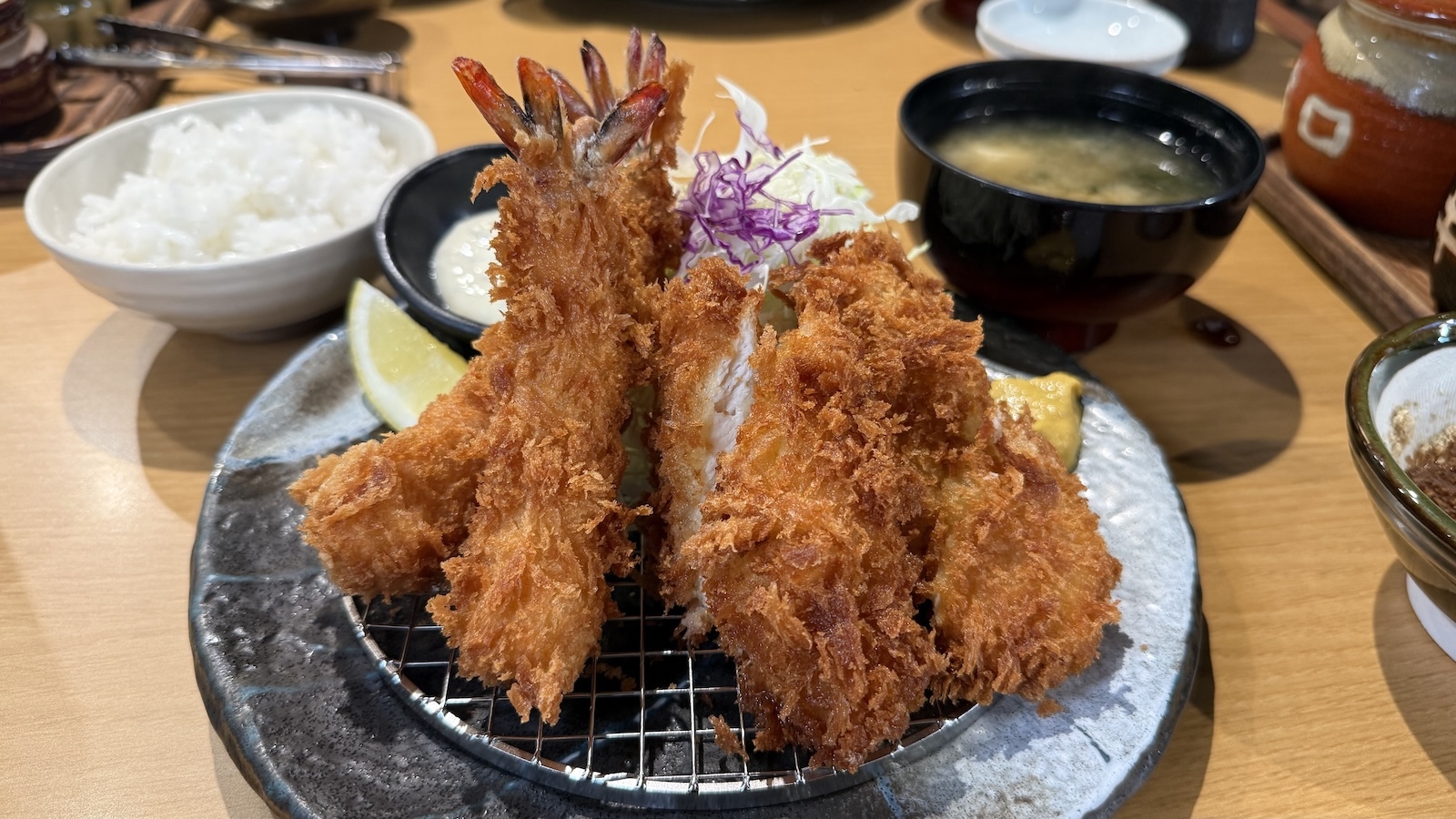 shrimp and chicken katsu