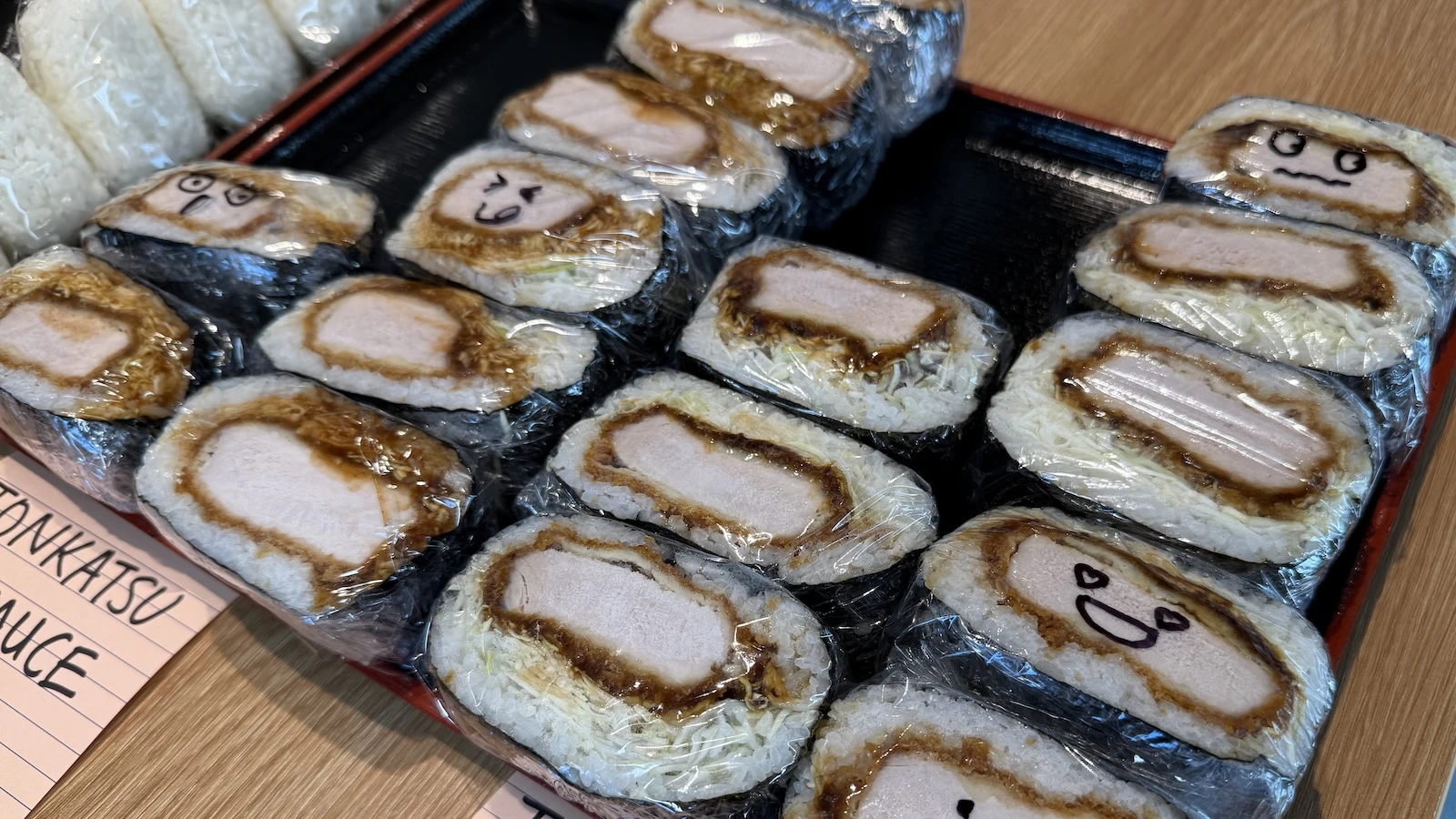 tonkatsu with miso onigiri
